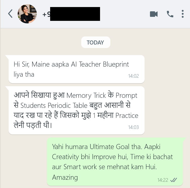 Teacher testimonial 1 — AI Teacher Blueprint