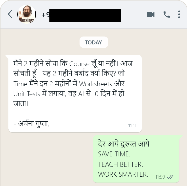 Teacher testimonial 6 — AI Teacher Blueprint